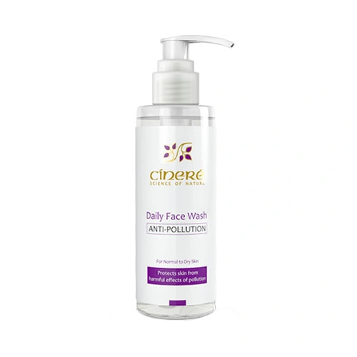 ژل شستشوی صورت مرطوب کننده و ضد آلودگی هوا سینره مناسب پوست های معمولی تا خشک حجم 200ml