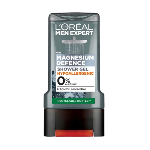 شاور ژل مردانه لورال Magnesium Defence حجم 300ml