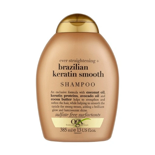 شامپو مو او جی ایکس Brazilian Keratin Smooth حجم 385ml